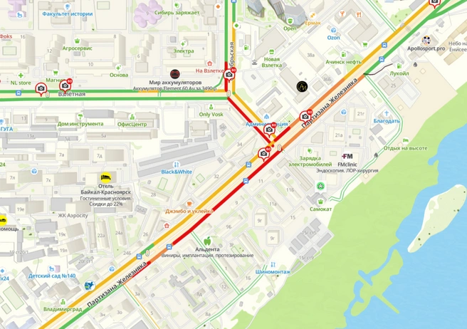 Тяжелее всего на Партизана Железняка | Источник: 2gis.ru