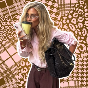 Розовый + коричневый — цветовое сочетание с модных показов, которое стоит примерить зимой 2025/26