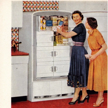 Реклама холодильника, 1950-е, США | Источник: Patti McConville via Legion Media 