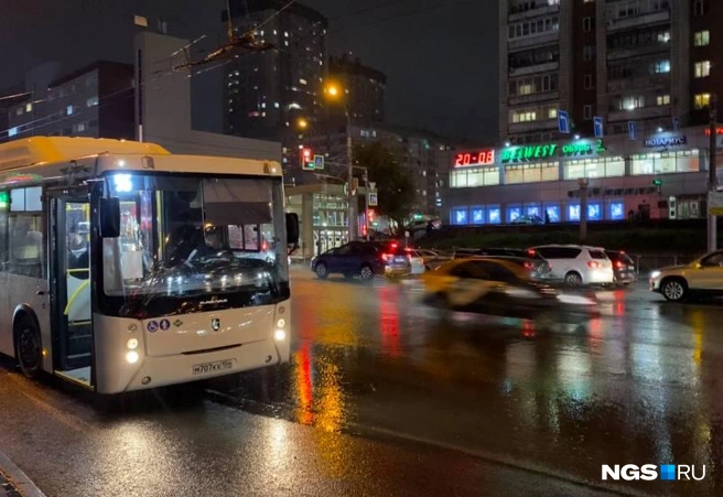 Корреспондент включила секундомер в 20:06 — с этого момента отсчитываем интервал движения маршрута | Источник: Анастасия Хрипушина/NGS.RU