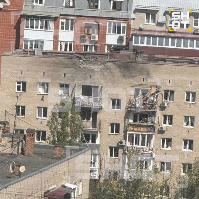Балконы на верхних этажах разрушены | Источник: SHOT / Telegram  qkzideqiqeriutvls