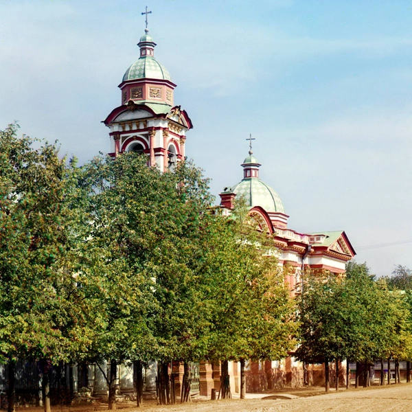 Церковь Марии Магдалины на улице Покровской в Перми (сейчас улица Ленина), 1910 год | Источник: Сергей Прокудин-Горский, 3dplatforma.ru