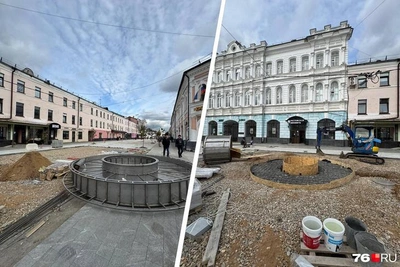 На улице Кирова в Ярославле ставят фонтан