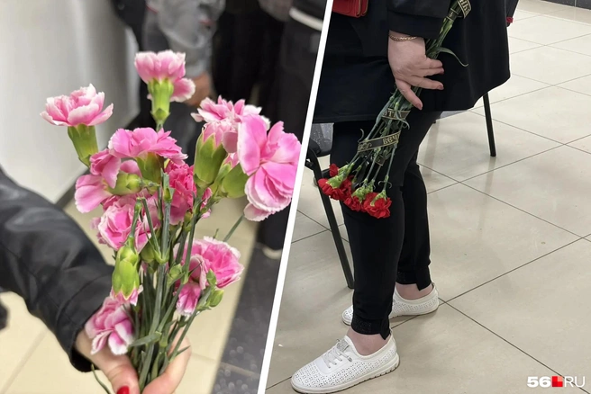 Многие несли цветы, в которых гроб утонул всего за несколько минут | Источник: Николай Сальников / 56.RU