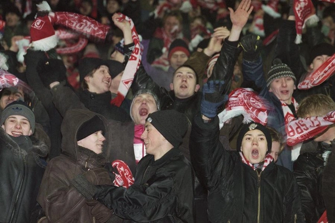 Болельщики «Спартака» во время матча | Источник: Олег Булдаков / ТАСС