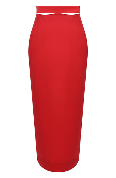 Женская красная шерстяная юбка JACQUEMUS