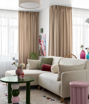 Дофаминовый интерьер: квартира 87 м² с ярким декором в Ростове-на-Дону