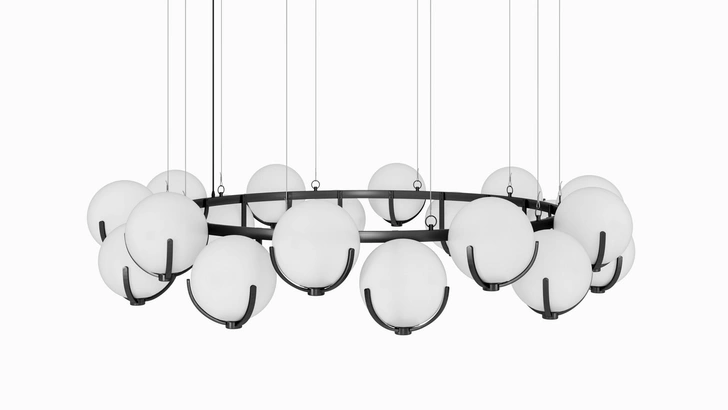Люстра Scoop Largest Chandelier dark bronze. | Источник: Dantone Home