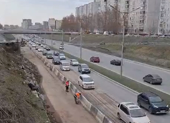 Подпорная стенка обрушилась утром 21 апреля | Источник: Кудрявцев Максим/t.me