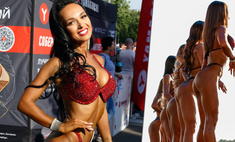 Барби с горой мышц: 7 фото моделей фитнес-бикини на фоне Москвы, от которых становится жарко