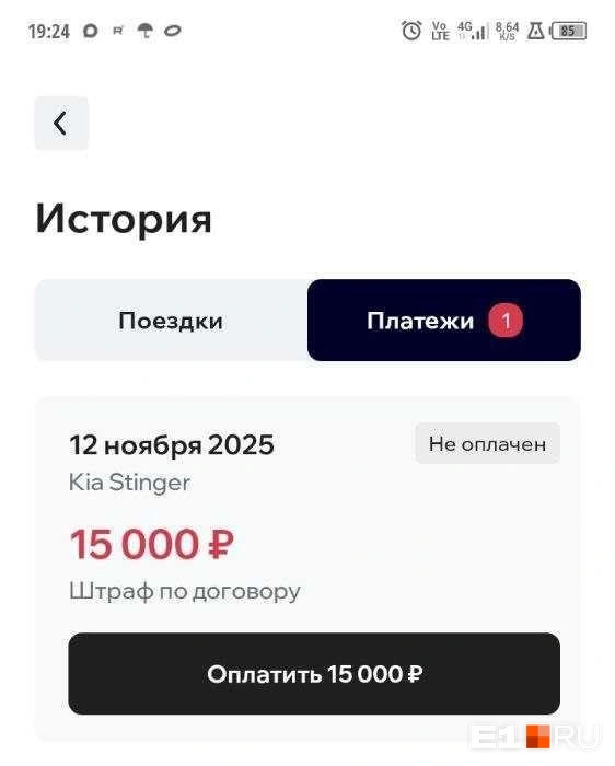 «Делимобиль» отказался предоставлять машину похитителям телефона | Источник: читатель E1.RU