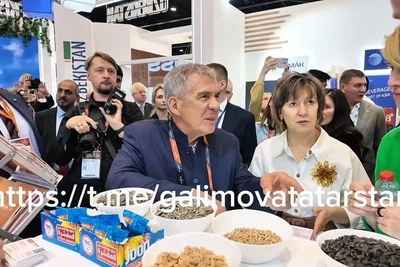 Минниханов пошутил о семечках на выставке в Дубае