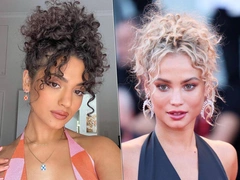 Messy curly bun — практичная прическа на лето с эффектным объемом