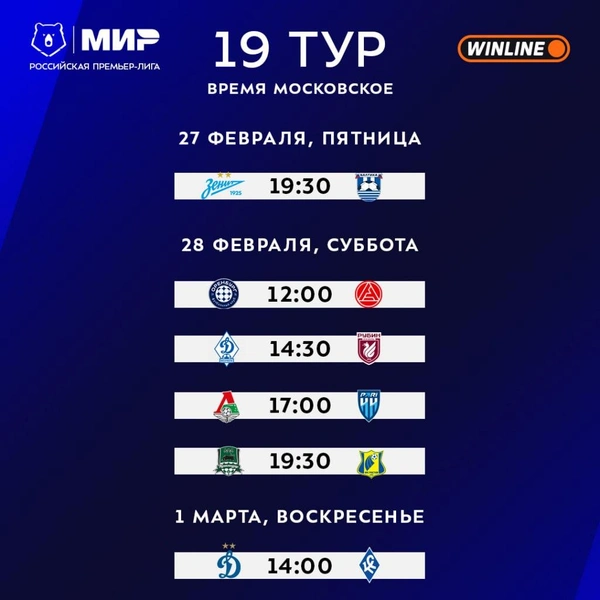 Источник: Российская Премьер-Лига / t.me
