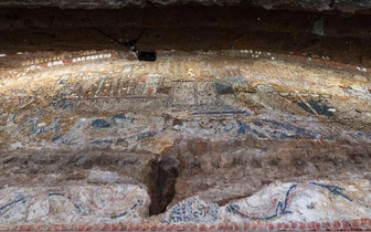В Риме нашли исключительную мозаику из морских раковин и мрамора: только посмотрите, как она роскошна