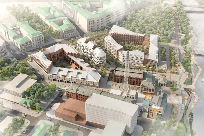 По мнению омских архитекторов, даже 7 этажей для территории у Омской крепости — это много | Источник: архитектурное бюро ASADOV