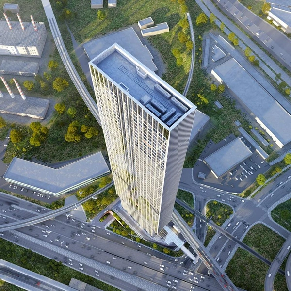 В нем планируется 64 этажа | Источник: skuratov-arch.ru