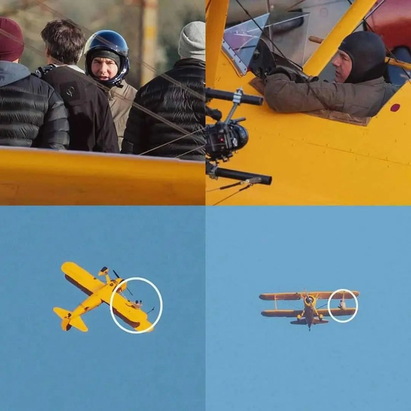 Том Круз сел на крыло самолета на высоте 600 метров от земли: эпичные кадры со съемок «Миссия невыполнима 8»