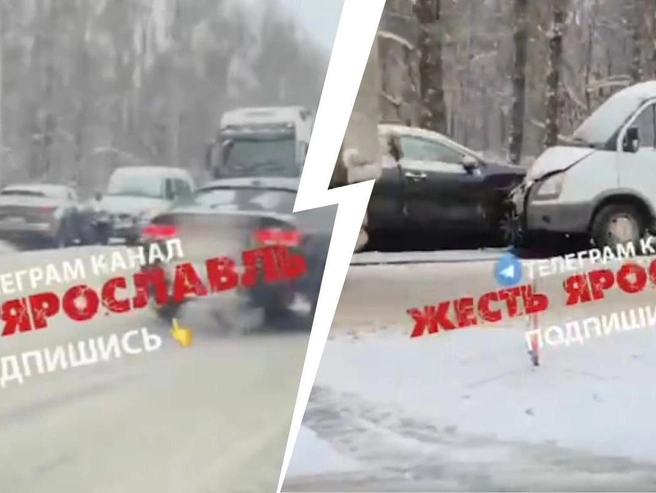 ДТП на Юго-Западной окружной дороге в Ярославле | Источник: Жесть Ярославль / Telegram