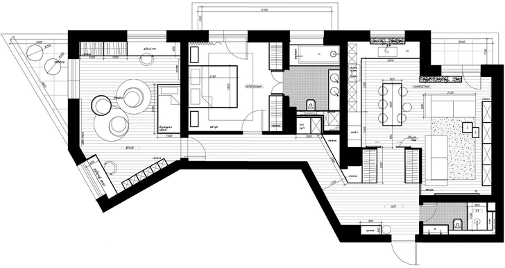 Лаконичная квартира 104 м² в Санкт-Петербурге