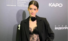 24-летняя актриса Настя Красовская пришла на премьеру Бондарчука в абсолютно прозрачном платье