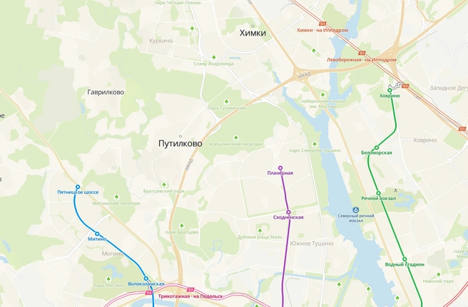 Жители просят провести в Путилково одну из линий метро: синюю, фиолетовую или даже зеленую. Они считают, что это окупится | Источник: roi.ru