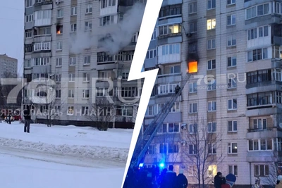 В Ярославле загорелась квартира в многоэтажном доме