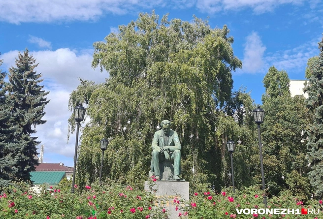 Памятник Ивану Никитину в Воронеже установили в 1911 году. Одним из инициаторов сбора средств на него был император Николай II | Источник: Алёна Воропаева / Voronezh1.ru