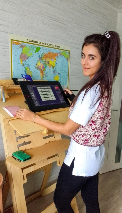 Рабочее место иллюстратора | Источник: Зина Фарманова