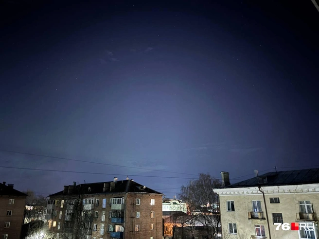 В более засвеченных районах сияние можно было видеть только на фотографиях | Источник: читатель 76.RU
