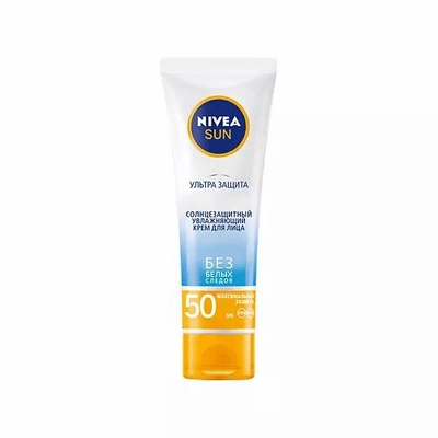 Солнцезащитный увлажняющий крем для лица Nivea «Ультра защита» SPF 50