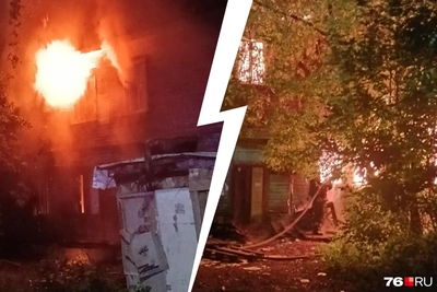 Пожар в проезде Шавырина: столб дыма и обрушение крыши