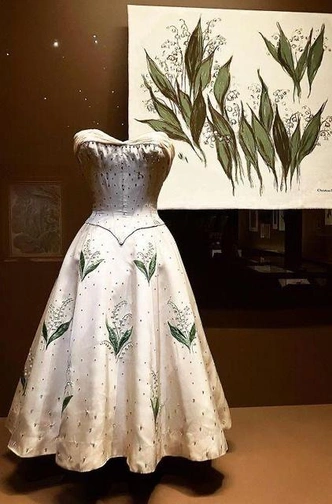 Платье с ландышами из коллекции Christian Dior 1954
