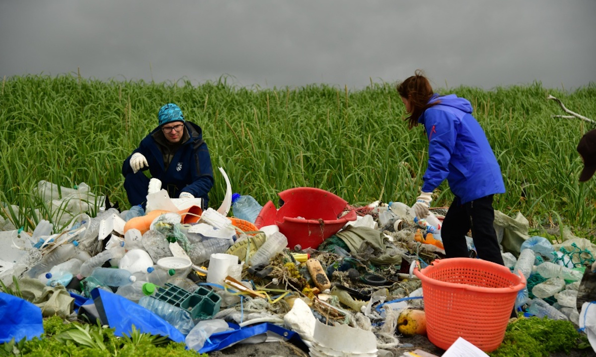 Какой вид мусора самый распространенный на побережье Охотского моря