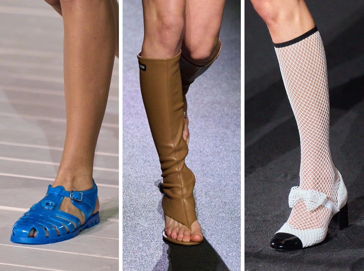 Кривые каблуки и высокие сапоги: тренды обуви на весну 2023 года