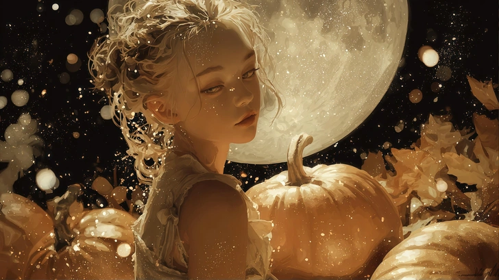 Как Урожайная Луна повлияет на нас в полнолуние 7 октября 2025: «Всплеск эмоций и точка завершения» | Источник: Midjourney