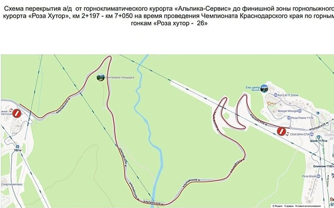 Схема перекрытия | Источник: Администрация Сочи
