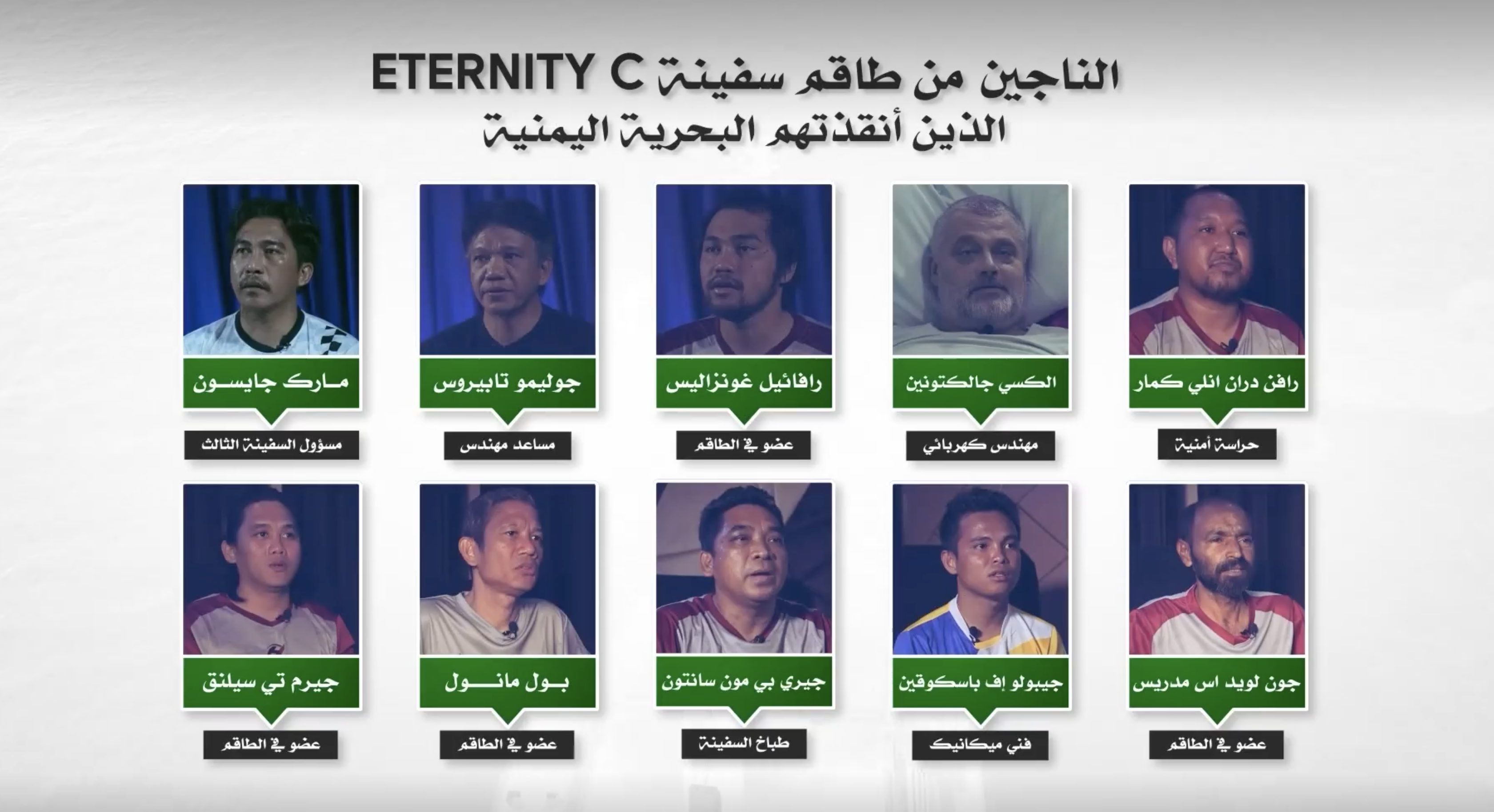 Hutiji objavili posnetek ruskega mornarja z napadenega suhega tovornega plovila Eternity C