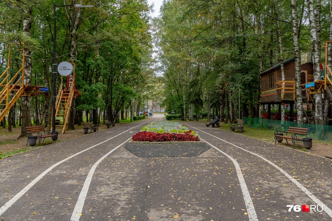 Хотя центральная дорожка пока в хорошем состоянии | Источник: Кирилл Поверинов / 76.RU