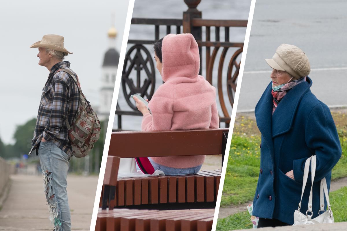 У вас есть летняя шуба? Смотрите, как одеваются жители Архангельска в этом беспощадном июле