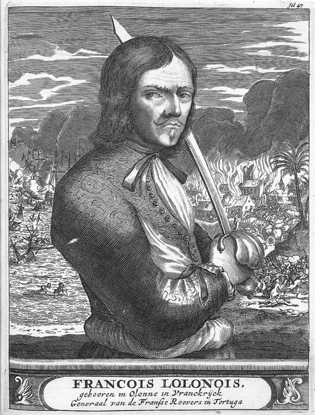 Жан-Давид Но, больше известный как Франсуа л`Олоне (1630—1671) — французский флибустьер, промышлявший в Карибском море в середине XVII века, руководитель первого удачного сухопутного штурма крепости, предпринятого Береговыми братьями | Источник: Public domain, via Wikimedia Commons