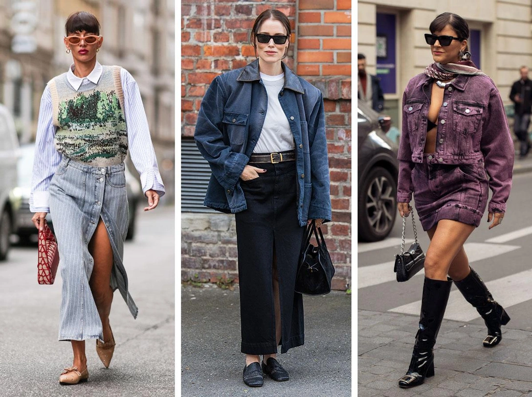 Модные джинсовые юбки осени и зимы 2024/25: полный гид | marieclaire.ru