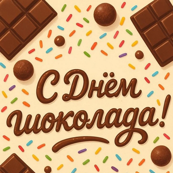 Открытки с Днем шоколада 2025: 20 смешных и вкусных поздравлений для друзей и близких, день шоколада, день шоколада 2025 | Источник: theDay/Шедеврум