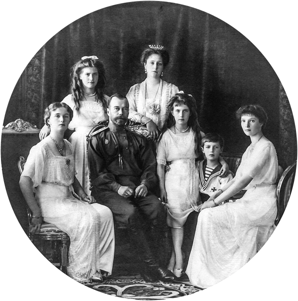 Николай II с женой и детьми | Источник: Boasson and Eggler St. Petersburg Nevsky 24., Public domain, via Wikimedia Commons