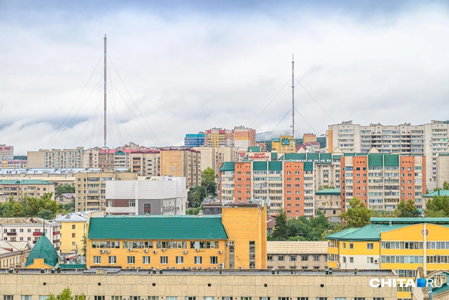 Северо-восточная часть города и телецентр | Источник: Олег Фёдоров / CHITA.RU