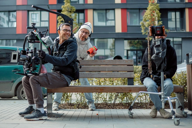 Кадры со съемок фильма в квартале «Депо» | Источник: All media company