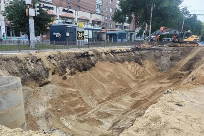 Коллектор на Московском проспекте Воронежа отремонтирован, дорогу откроют в выходные