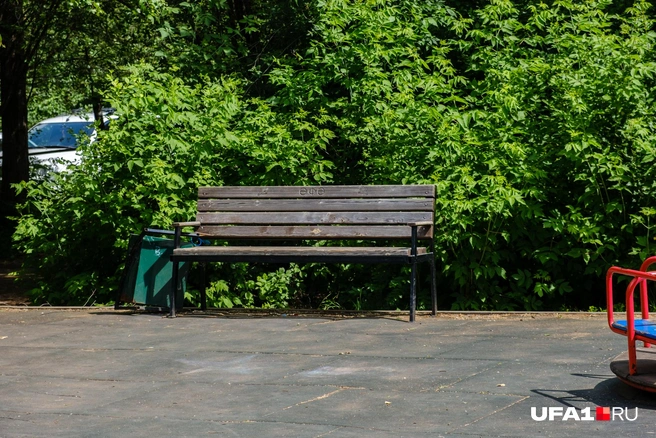 На скамейке гордо написано: «Эфэ» | Источник: Булат Салихов / UFA1.RU