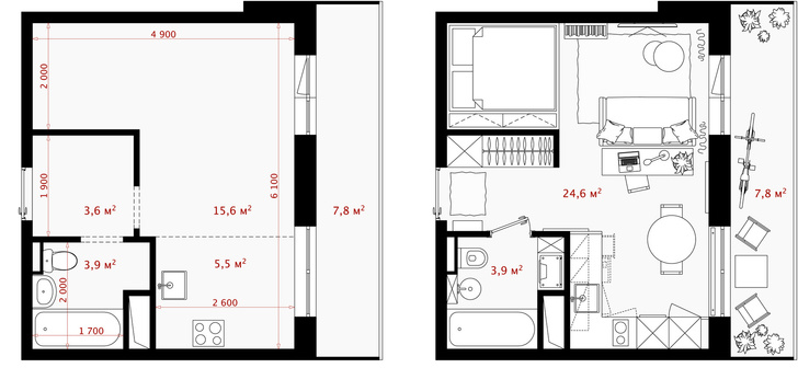 Первый план: все, что нужно знать о планировке маленьких квартир (фото 27)