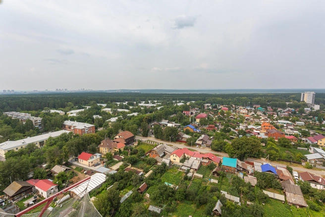 Из окон дома открывается вид в сторону парка Победы. На горизонте видно озеро Шувакиш | Источник: PRINZIP
